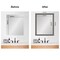 Amanti Art Mirror Makeover Bathroom Mirror Frame Border Kit - Fully Assembled Peel and Stick Frame - Mirror NOT Included - Rustic Plank Narrow Trim
